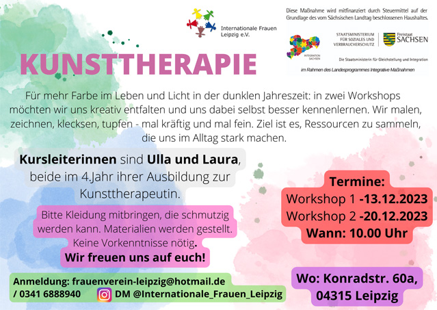 Workshop: Kunsttherapie mit Ulla und Laura
