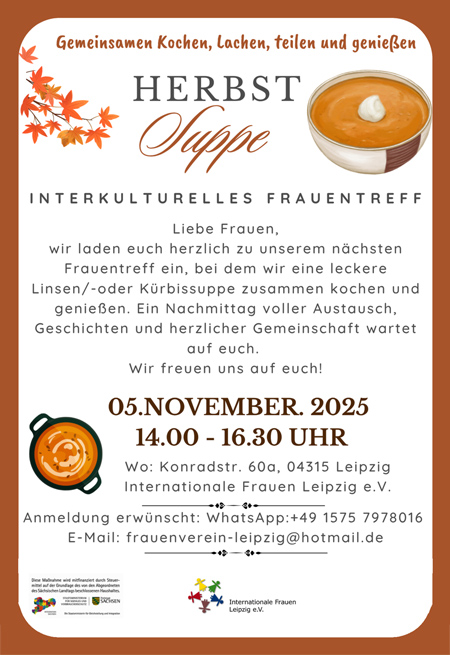 Einladung zum interkulturellen Frauentreff - Herbst Suppe