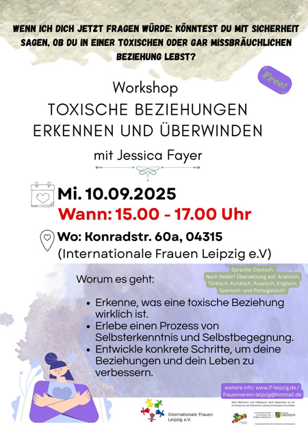 Workshop “Toxische Beziehung erkennen und überwinden”