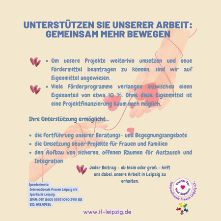 Unterstützen Sie unsere Arbeit – gemeinsam mehr bewegen