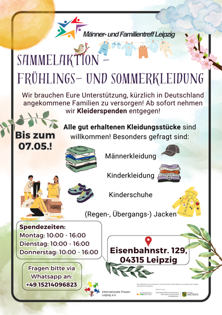 Sammelaktion – Frühling- und Sommerkleidung! 