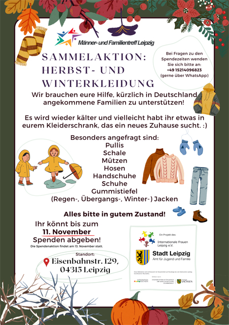 SAMMELAKTION: Herbst- und Winterkleidung bis 11.11
