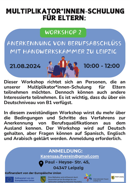 Workshop 2 - Anerkennung von Berufsabschlüss mit Handwerkskammer zu Leipzig