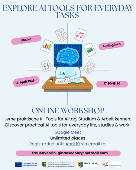 Explore AI Tools for Everyday Tasks – Online Workshop (Englisch, kostenlos, unbegrenzte Plätze)