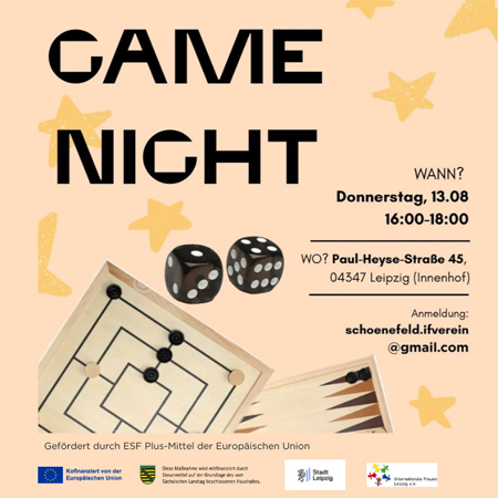 Game Night – Gemeinsam Brettspiele spielen (für Erwachsene auf Deutsch, Englisch, Russisch und Ukrainisch)