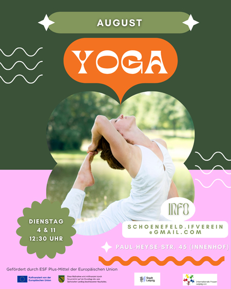Yoga im Garten (auf  Deutsch, Englisch und Spanisch)