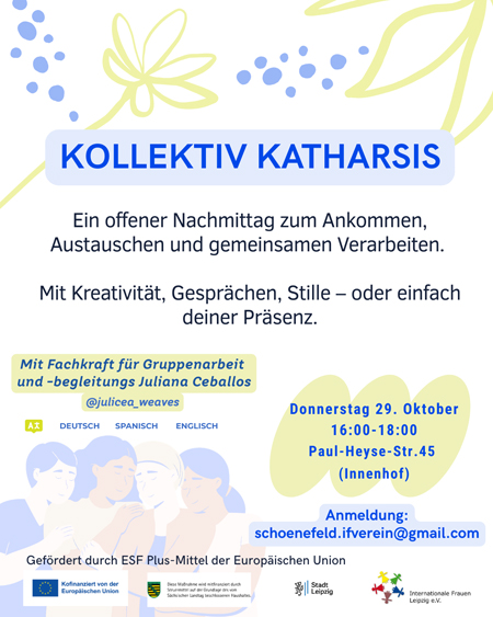 Kollektive Katharsis – Nachmittag für Austausch und Gemeinschaft (Deutsch, Spanisch, Englisch)