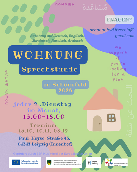 Wohnung Sprechstunde in Schönefeld 2026 (Deutsch, Englisch, Ukrainisch, Russisch, Arabisch)
